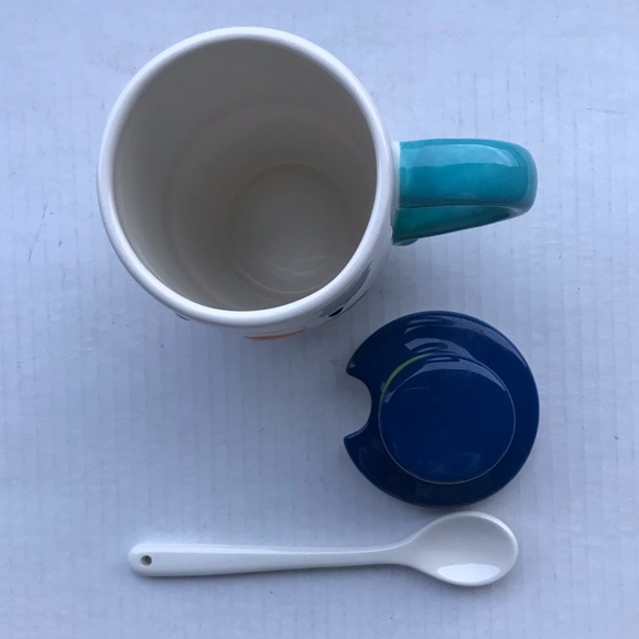 Snowman Mug With Top Hat And  Spoon - Picture 3 of 9